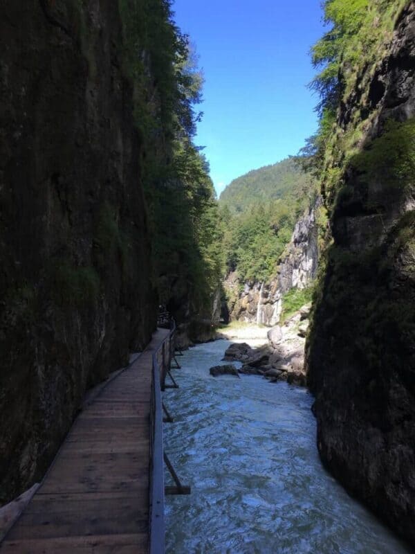 Dramatic Aare gorge at Innertkirchen near Meiringen