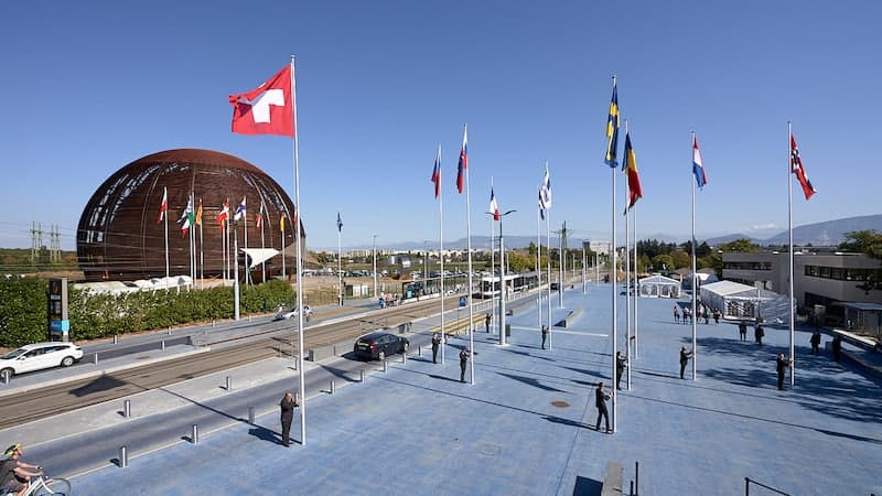 Public entrance to CERN, home of the Hadron Collider and a world class physics research facility