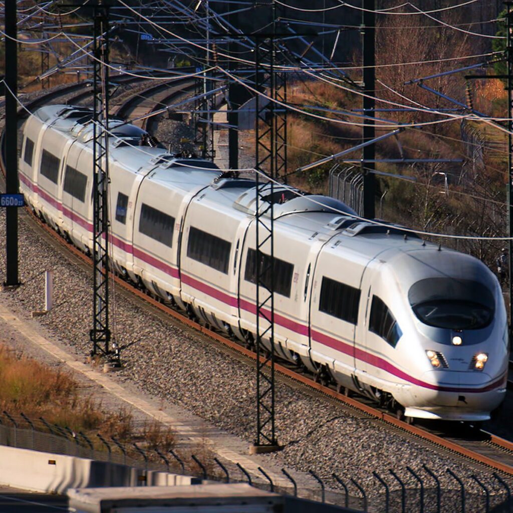 RENFE Siemens Valero train similar to that used by Eurostar