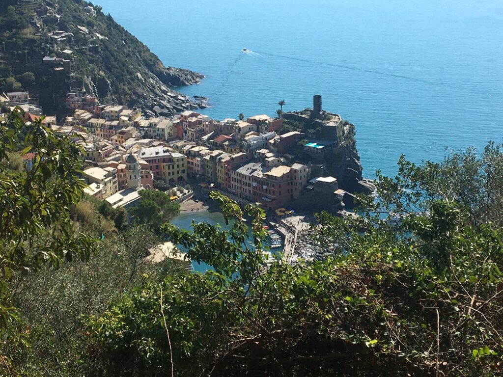 Vernazza from coast trail