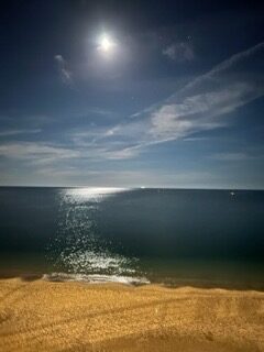 Moon over Monterosso Bay